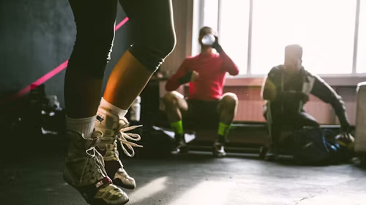 runner foam rolling living room recovery in an everyday setting