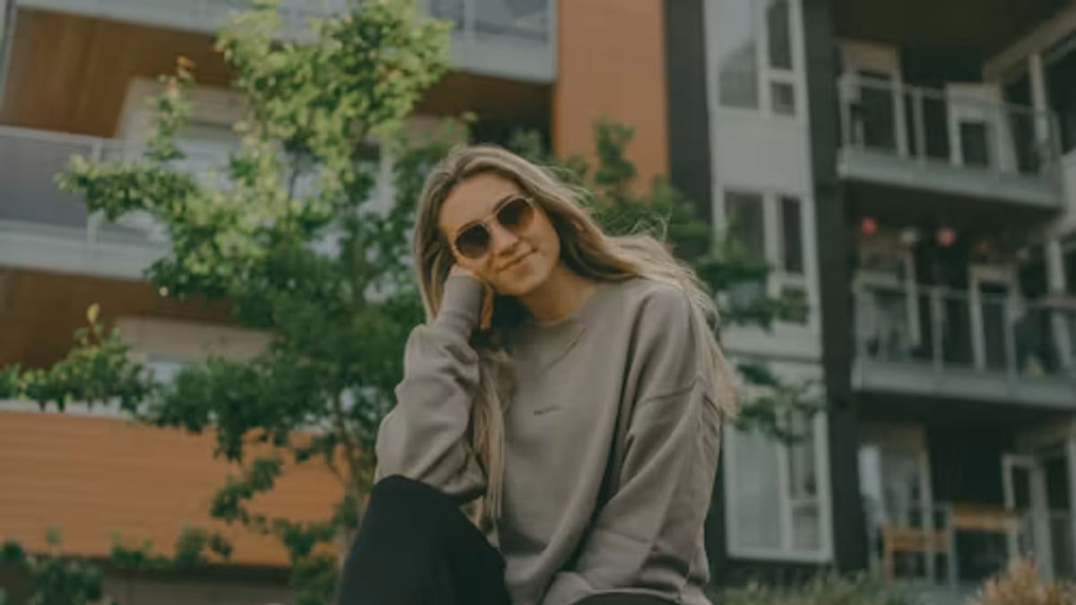 person layered sweater cafe autumn in an everyday setting